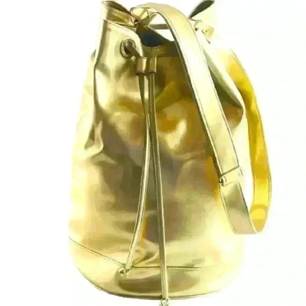 ESTÉE LAUDER GOLD BUCKET CROSSBODY BAG